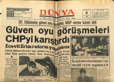 Dünya Gazetesi 4 Nisan 1971 - Falih Rıfkı Atay İçin Neler Yazdılar? GZ68327 - 1