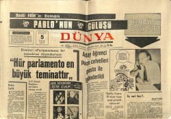 Dünya Gazetesi 5 Eylül 1972 - Süleyman Demirel,Hür Parlemento En Büyük Teminattır GZ61138 - 1