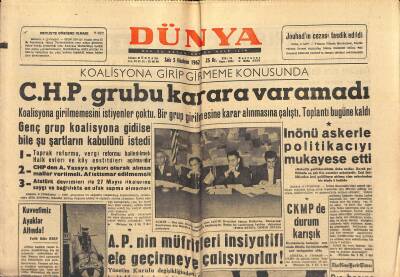 Dünya Gazetesi 5 Haziran 1962 - Sarıyer , Emirgân , Ortaköy , Yeniköy Ve Rumelihisarında Ölü Gömülecek Yer Kalmadı GZ118394 - 1