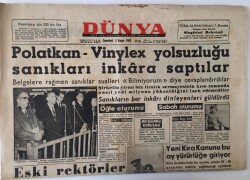 Dünya Gazetesi 5 Kasım 1960 - Polatkan - Vinylex Yolsuzluğu Sanıkları İnkara Saptılar GZ16538 - 1