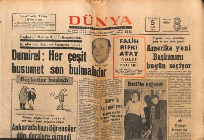 Dünya Gazetesi - 5 Kasım 1968 - İtalyada Selden 86 Kişi Öldü GZ110977 - 1