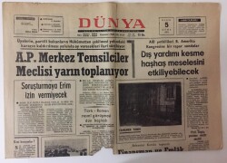 Dünya Gazetesi 5 Kasım 1971 - A.P. Merkez Temsilciler Meclisi Yarın Toplanıyor GZ13014 - 1
