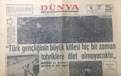 Dünya Gazetesi 6 Ekim 1969 - İstanbulda 1 Milyon 192 Bin Seçmen Var - GZ12941 - 1
