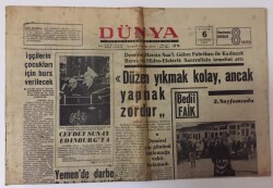 Dünya Gazetesi 6 Kasım 1967 - Üç Büyüklerin İstanbul Ankara Ve İzmirdeki Puan Savaşı GZ13015 - 1