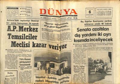 Dünya Gazetesi 6 Kasım 1971 - Keban Barajı İnşaatı Hızlandırılıyor GZ80612 - 1