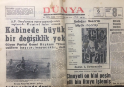 Dünya Gazetesi 6 Mart 1970 - Kabinede Büyük Bir Değişiklik Yok - GZ12918 - 1