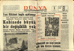 Dünya Gazetesi 6 Mart 1970 - Kabinede Büyük Bir Değişiklik Yok GZ68041 - 2