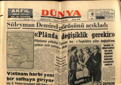 Dünya Gazetesi 6 Nisan 1965 - Vietnam Harbi Yeni Bir Safhaya Girdi GZ59881 - 2