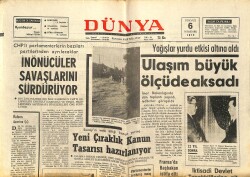 Dünya Gazetesi 6 Temmuz 1972 - İnönücüler Savaşlarını Sürdürüyor - Türkan Şoray Elazığ'da Çekilen Cemo'nun Bir Sahnesinde GZ147973 - 1