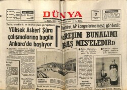 Dünya Gazetesi 7 Ağustos 1972 - Demirel Rejim Bunalımı Baş Meseledir GZ61084 - 2