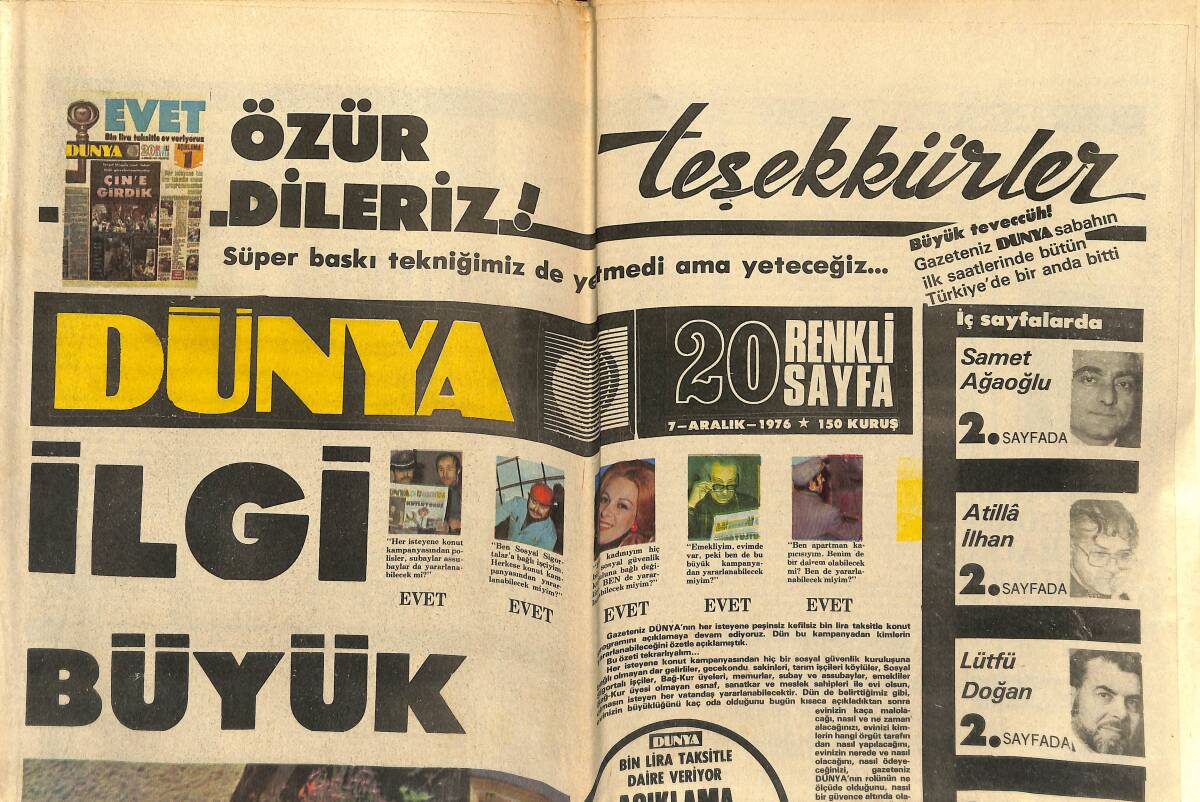 Dünya Gazetesi 7 Aralık 1976 - Petrol Ambargosu ABD Şirketlerine Yaradı GZ152272 - 1