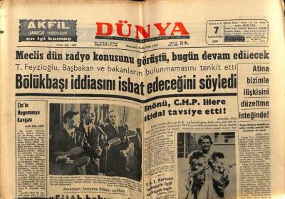 Dünya Gazetesi 7 Nisan 1965 - Amerikan Savunma Bakanı Silah Bakımından Rusyadan Üstünüz GZ59880 - 2