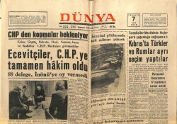 Dünya Gazetesi 7 Temmuz 1970 - Ecevitçiler CHPye Tamamen Hakim Oldu GZ66983 - 1