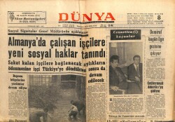 Dünya Gazetesi 8 Eylül 1966 - Almanyada Çalışan İşçilere Yeni Sosyal Haklar Tanındı GZ103290 - 2