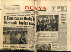 Dünya Gazetesi 8 Haziran 1969 - Aya Gidiş İçin Çalışmalar Hızlandı GZ61161 - 2
