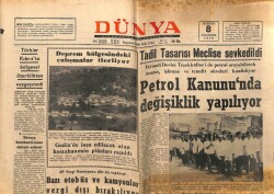 Dünya Gazetesi 8 Haziran 1970 - Petrol Kanununda Değişiklik Yapılıyor GZ66176 - 2