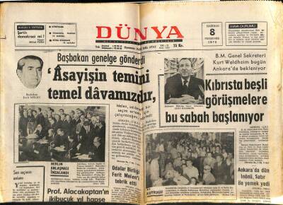 Dünya Gazetesi 8 Haziran 1972 - Filiz Akın Nihayet Avrupaya Gidebildi GZ82198 - 1