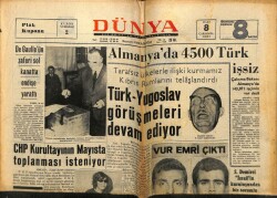 Dünya Gazetesi 8 Mart 1967 - De Gaulleün Zaferi Sol Kanatta Endişe Yarattı GZ61163 - 2