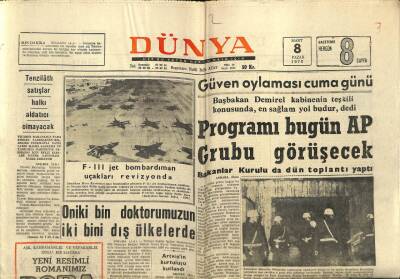 Dünya Gazetesi 8 Mart 1970 - On iki Bin Doktorumuzun İki Bini Yurt Dışında GZ66996 - 1
