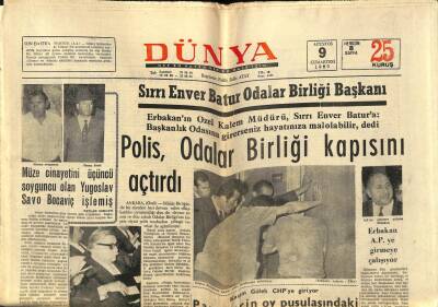 Dünya Gazetesi 9 Ağustos 1969 - ABD İsraile Uçak Vericek GZ81048 - 1