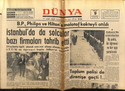 Dünya Gazetesi 9 Aralık 1970 - Toplum Poliside Direnişe Geçti GZ68143 - 1