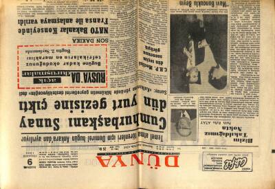 Dünya Gazetesi 9 Haziran 1966 - Nato Bakanlar Konseyinde Fransa İle Anlaşmaya Varıldı GZ59966 - 1