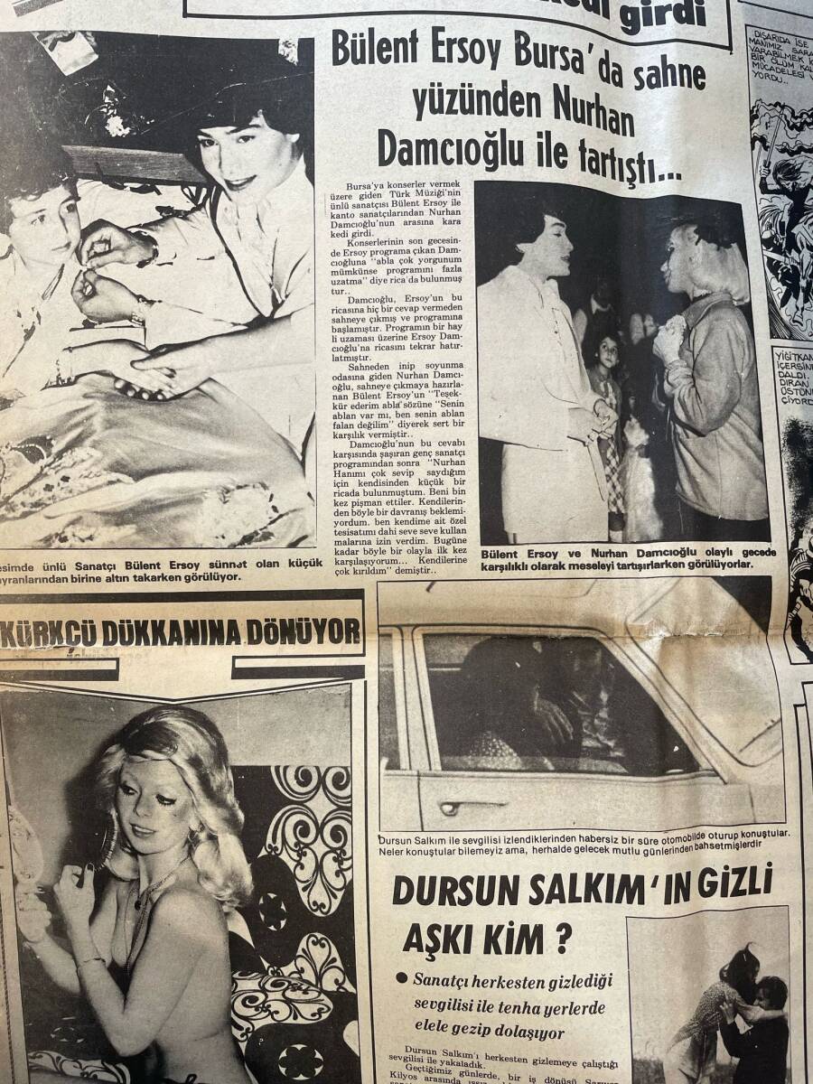 Dünya Gazetesi 9 Haziran 1977 - Bülent Ersoy Bursa'da Sahne Yüzünden Nurhan Damcıoğlu İle Tartıştı - Semiha Yankı'nın Zaferi GZ156624 - 2