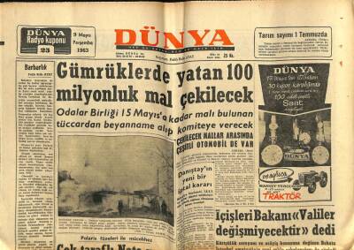 Dünya Gazetesi 9 Mayıs 1963 - Çok Taraflı Nato Vuruş Gücü Anlaşması İmzalanıyor GZ59978 - 2