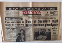 Dünya Gazetesi 9 Mayıs 1968 - Demirel Seçim Gezilerine Çıkacak GZ13028 - 1