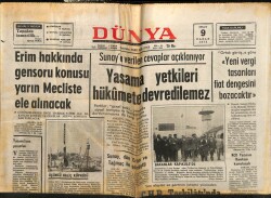 Dünya Gazetesi 9 Nisan 1972 - Yasama Yetkileri Hükümete Devredilemez GZ61129 - 1