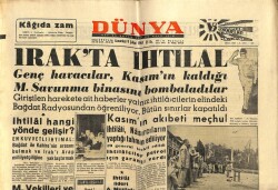 Dünya Gazetesi 9 Şubat 1963 - Irakta İhtilal GZ68242 - 2