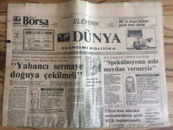 Dünya Gazetesi Ekonomi Politika Eki 10 Şubat 1992 - Libyadan Alacaklı Müteahhitlerin Gözü KEK Toplantısında GZ72687 - 2