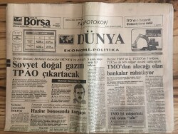 Dünya Gazetesi Ekonomi Politika Eki 13 Haziran 1991 - Sovyet Doğal Gazını TPAO Çıkartacak GZ72709 - 2