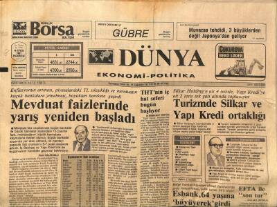 Dünya Gazetesi Ekonomi-Politika Eki 16 Eylül 1991 - Mevduat Faizlerinde Yarış Yeniden Başladı GZ97401 - 1