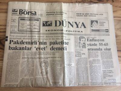 Dünya Gazetesi Ekonomi Politika Eki 8 Ağustos 1991 - Avrupa Ülkelerine Gemi İmalatını Sürdüreceğiz GZ72699 - 2