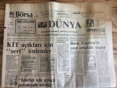 Dünya Gazetesi Ekonomi Politika Eki 9 Aralık 1991 - Avrupanın Geleceği İçin Karar Toplantısı GZ72686 - 2