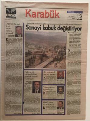 Dünya Gazetesi Karabük Eki 30 Temmuz 1997 - Karabükte Sanayi Kabuk Değiştiriyor GZ26506 - 1