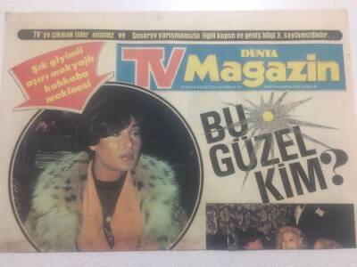 Dünya Gazetesi TV Magazin Eki - Şık Giyimli Aşırı Makyajlı Kahkaha Makinesi Bülent Ersoy GZ38034 - 1