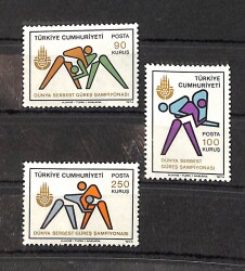 Dünya Serbest Güreş Şampiyonası , 3'lü Pul Seri PPT2337 - Gökçekoleksiyon
