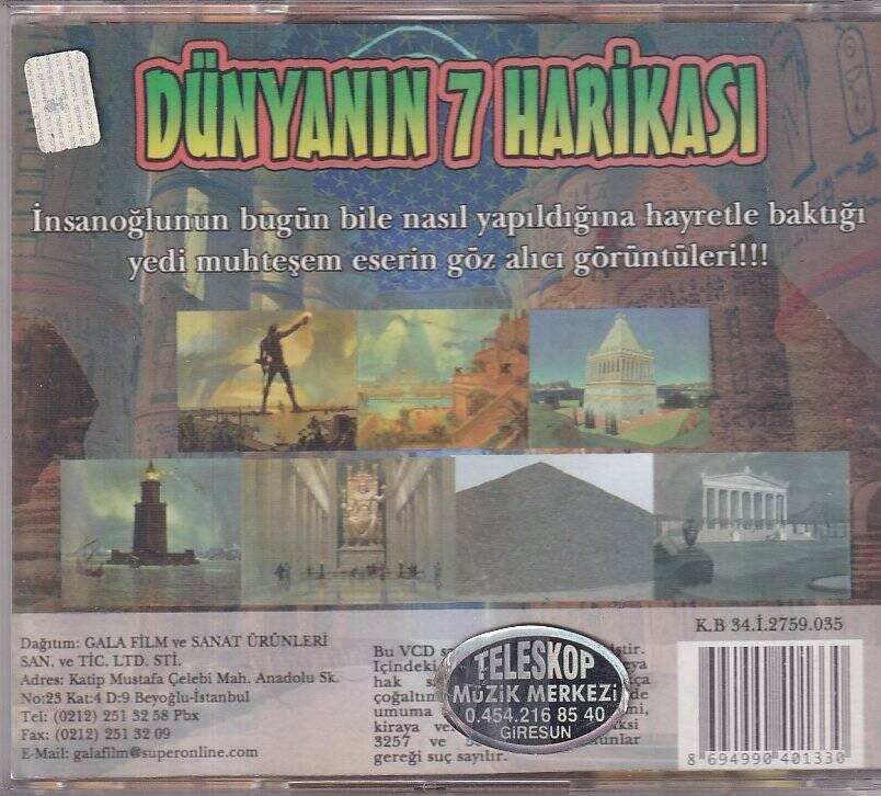 Dünyanın 7 Harikası (Belgesel) VCD Film VCD9719 - 2
