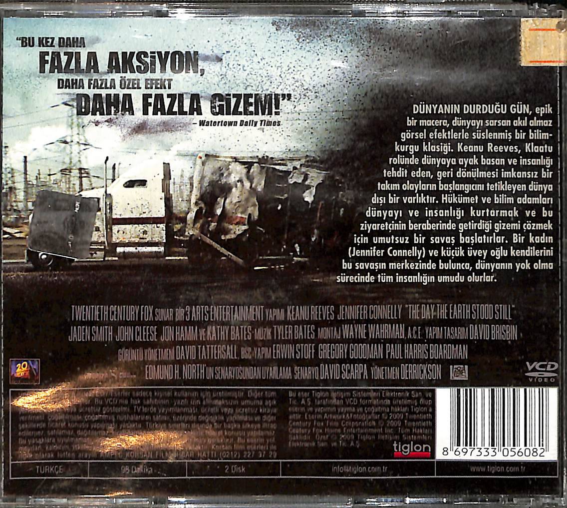 Dünyanın Durduğu Gün - The Day the Earth Stood Still VCD Film (10/7.5) VCD26160 - 2