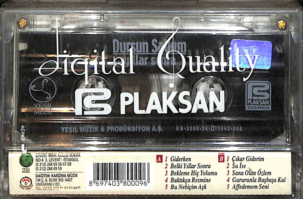 Dursun Salkım - Yıllar Sonra Kaset (Sıfır) KST26928 - 2