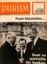 Durum Haftalık Dergi Sayı131 13 Nisan 1967 Dost Ve Müttefik İki Başkan NDR38353 - Gökçekoleksiyon