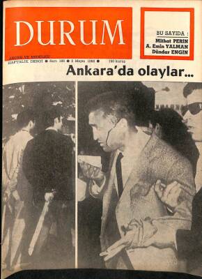 Durum Haftalık Dergi Sayı186 2 Mayıs 1968 Mithat Perin, A.Emin Yalman NDR38357 - 1