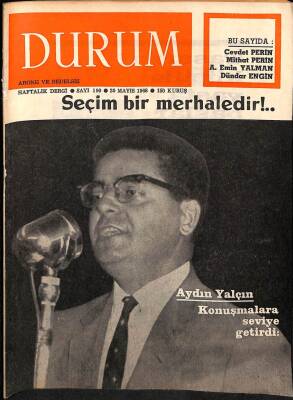 Durum Haftalık Dergi Sayı190 30 Mayıs 1968 Aydın Yalçın Konuşmalara Seviye Getirdi NDR38359 - 1