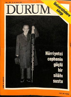 Durum Haftalık Dergi Sayı386 19-26 Aralık 1972 Hürriyetçi Cephenin Güçlü Bir Silahı Sustu NDR38390 - 1
