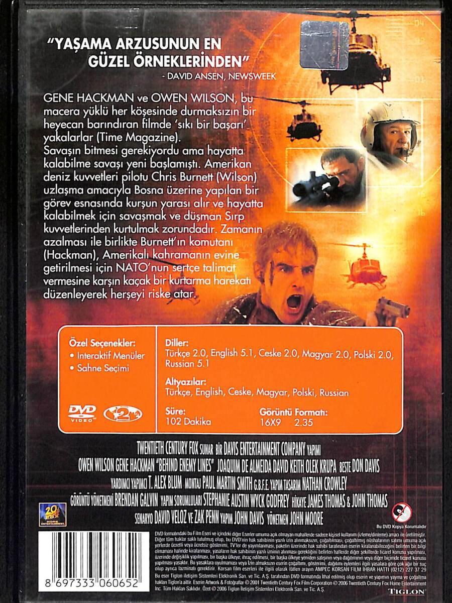 Düşman Hattı DVD Film (İkinci El) DVD2438 - 2