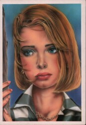 Düşünceli Kadın Kartpostal KRT3400 - Gökçekoleksiyon