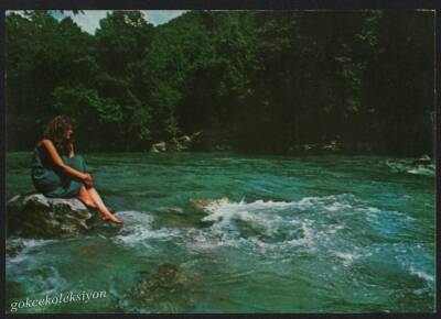 Düşünceli Kadın Kartpostal KRT3831 - 1