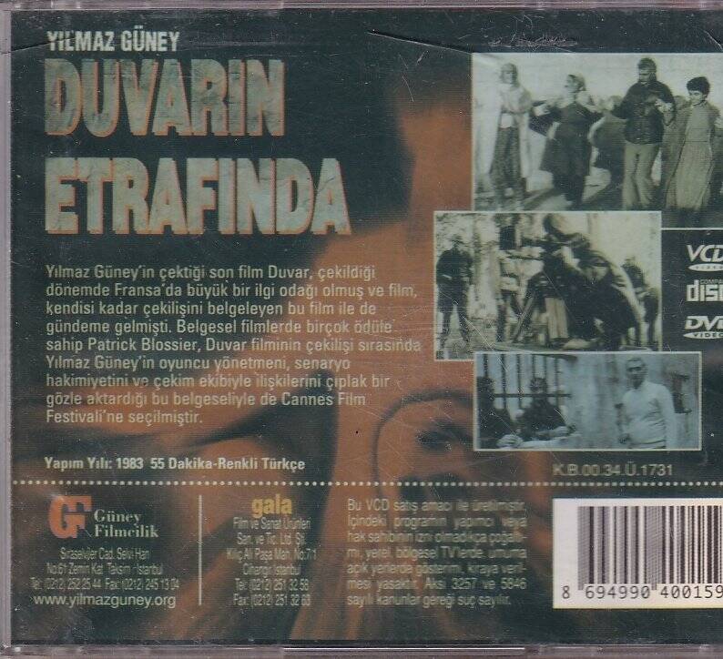 Duvarın Etrafında Yılmaz Güney Belgesel (109) VCD Film VCD8892 - 2